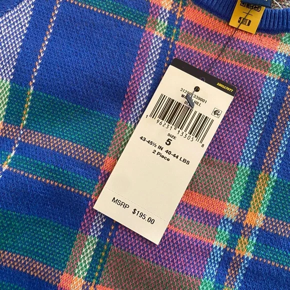 Ralph Lauren Little Girls Wool Blend Sweater And Skirt Set Plaid NWT Size 5